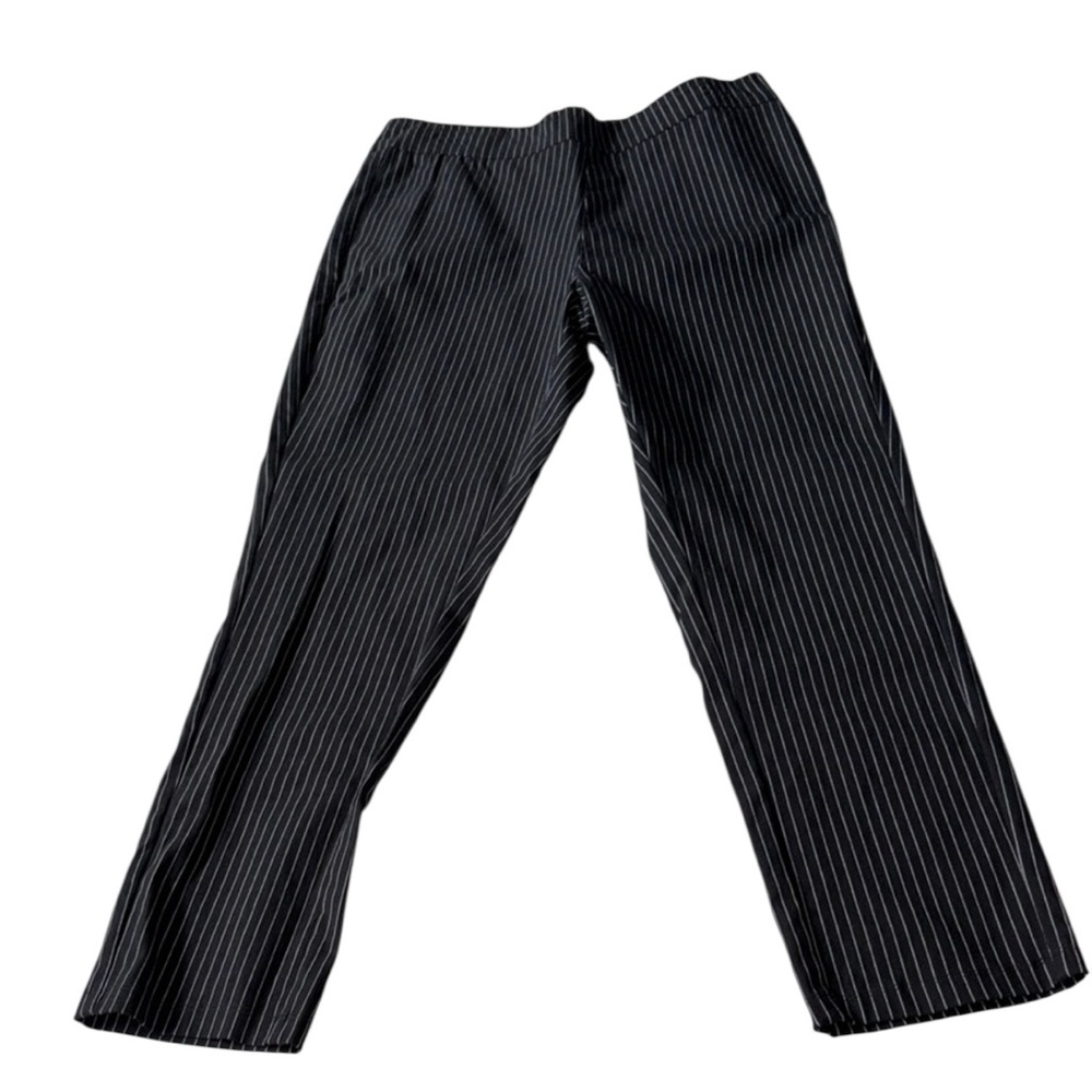 Who What Wear Black & White Pinstripe Trouser Pants - 12